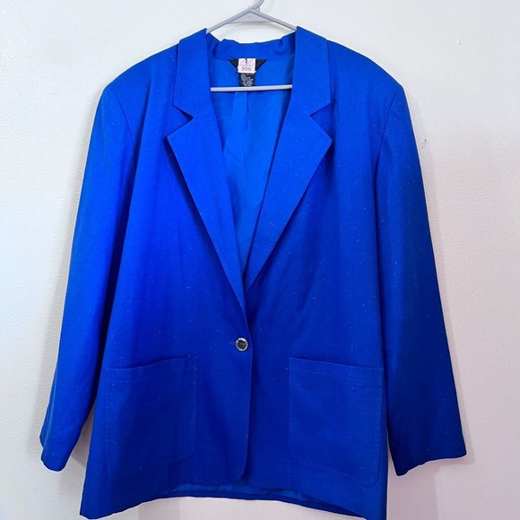 Options Melrose, women's jacket, blazer, blue size 12 - Picture 1 of 11